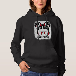 Peruvian Girl Peru Flag Hispanic Heritage Month Ki Hoodie