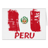 Peruvian grunge flag design (Front Horizontal)