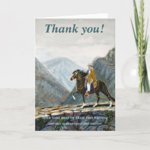 Peruvian Horse Mountain Trail, many writing areas Letterpress Thank You Card