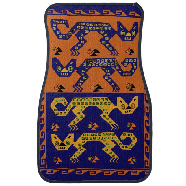Peruvian Inca Cat Car Floor Mats (Front)