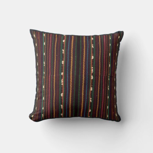 Peruvian Inca Weaving Design Stripes Throw Pillow