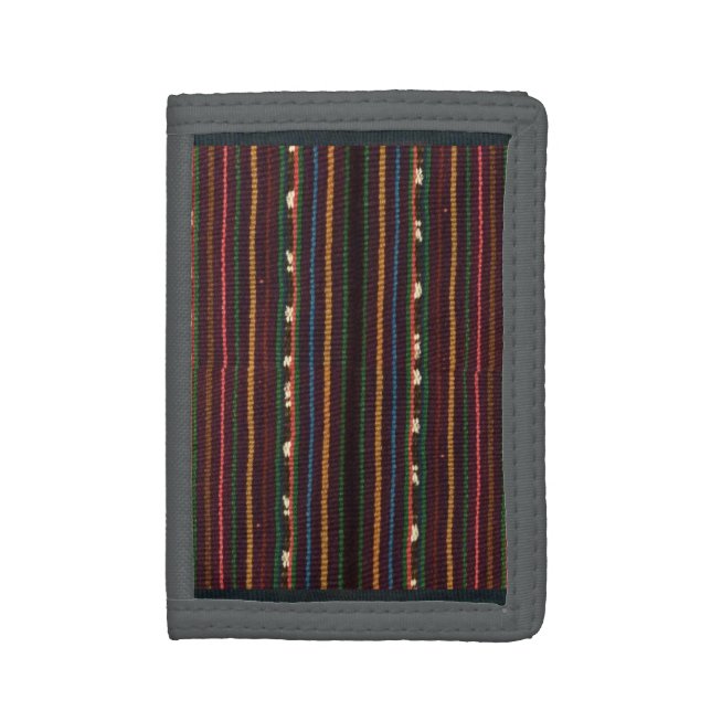 Peruvian Inca Weaving Design Stripes Tri-fold Wallet (Front Vertical)