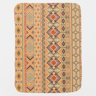 Peruvian Indian: Tribal Geometric Seamless Baby Blanket