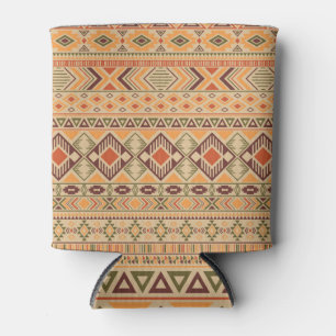 Peruvian Indian: Tribal Geometric Seamless Can Cooler
