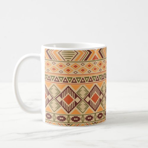 Peruvian Indian Tribal Geometric Seamless Coffee Mug