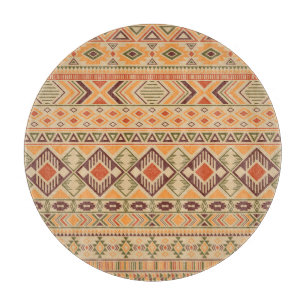 Peruvian Indian: Tribal Geometric Seamless Cutting Board
