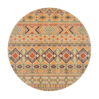 Peruvian Indian: Tribal Geometric Seamless Cutting Board