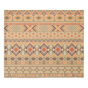 Peruvian Indian: Tribal Geometric Seamless Duvet Cover