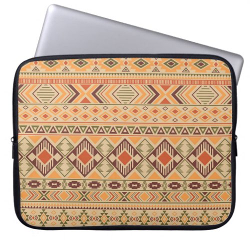 Peruvian Indian Tribal Geometric Seamless Laptop Sleeve