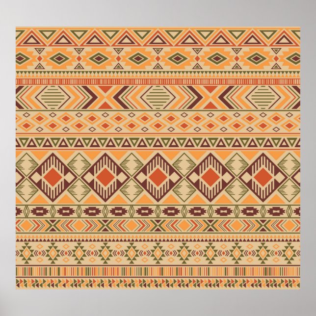 Peruvian Indian: Tribal Geometric Seamless Poster (Front)