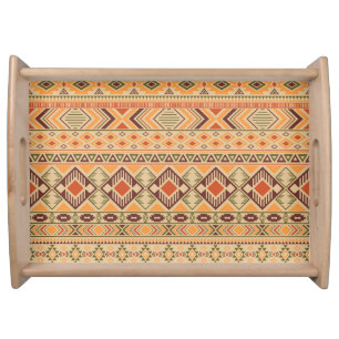 Peruvian Indian: Tribal Geometric Seamless Serving Tray