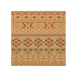Peruvian Indian: Tribal Geometric Seamless Wood Wall Art