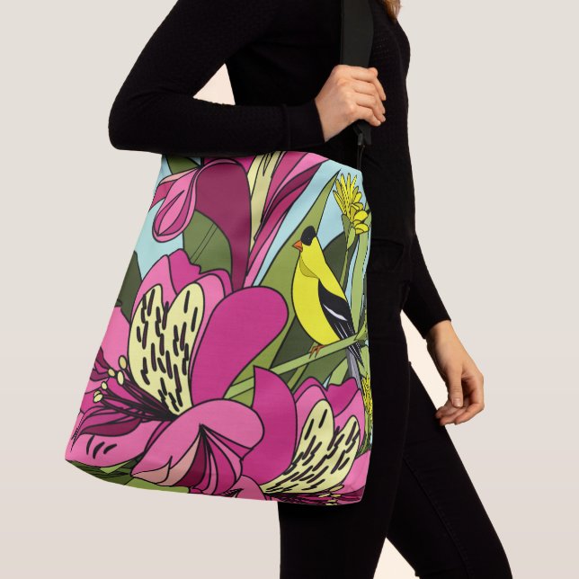 Peruvian Lilies Crossbody Bag (Close Up)