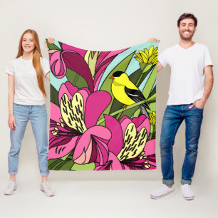 Peruvian Lilies Fleece Blanket