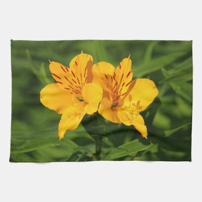Peruvian Lilies Kitchen Towel (Horizontal)