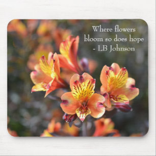 Peruvian Lily Flowers Botanical Inspiration Mouse Pad