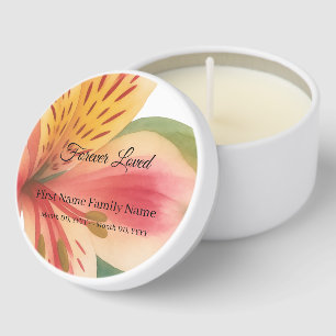 Peruvian lily funeral mini candle favors