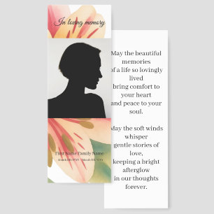 Peruvian lily memorial bookmarks