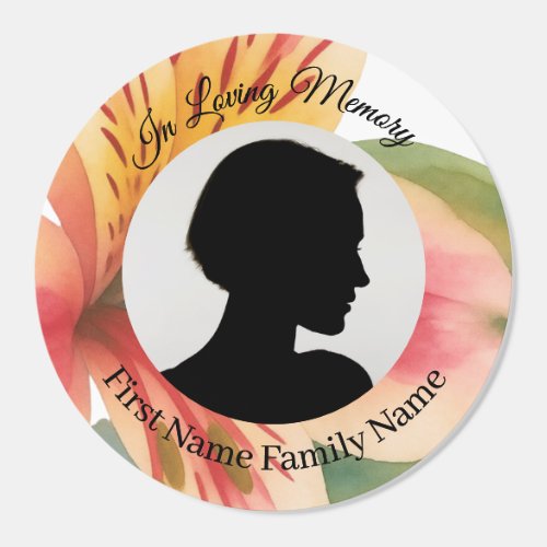 Peruvian lily memorial stickers