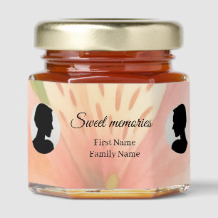 Peruvian lily pastel memorial honey jar favor favors
