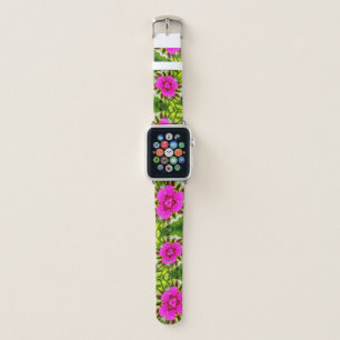 Peruvian Lily Pattern Apple Watch Band