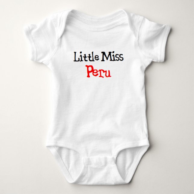 peruvian little miss baby bodysuit (Front)