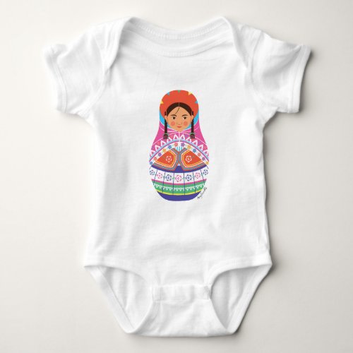 Peruvian Matryoshka Baby Bodysuit
