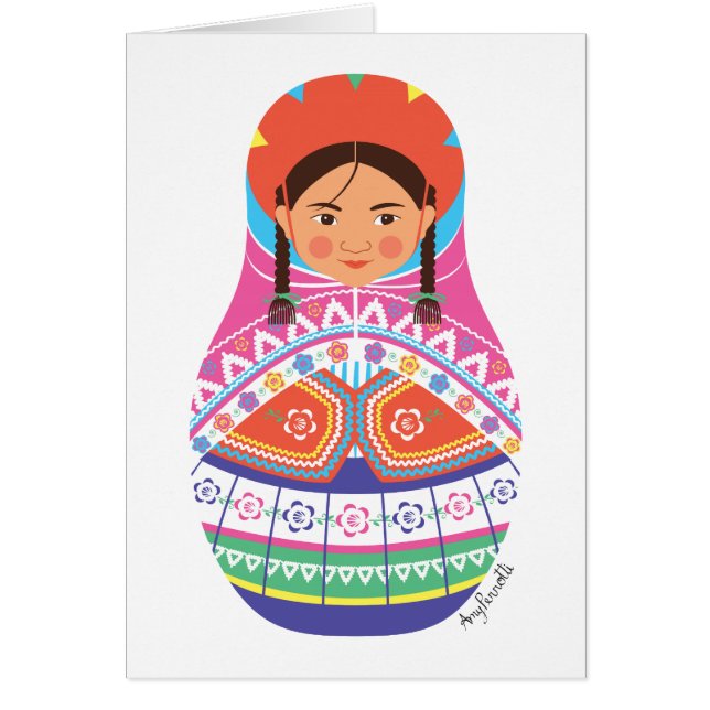 Peruvian Matryoshka Card (Front)