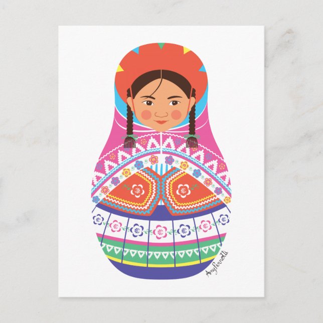 Peruvian Matryoshka Postcard (Front)