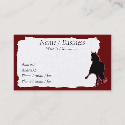 Peruvian Paso Horse Banner Profile Business Card Template