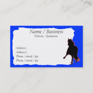 Peruvian Paso Horse Banner Profile Business Card