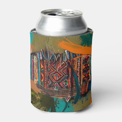 Peruvian patterns with paint can cooler