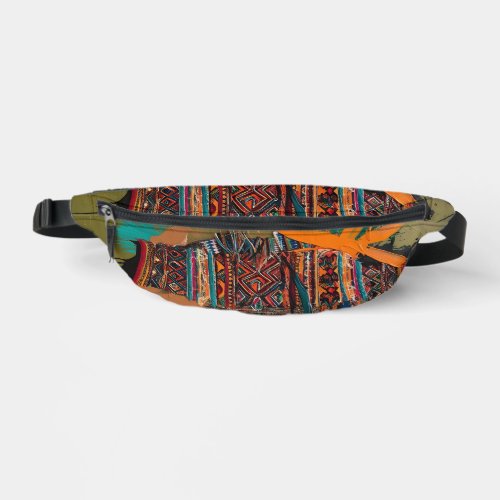 Peruvian patterns with paint fanny pack