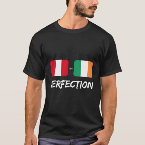 Peruvian Plus Irish Perfection Mix Heritage Flag T_Shirt