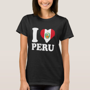 Peruvian Roots Peruvian Pride Peruvian Flag I Love T-Shirt