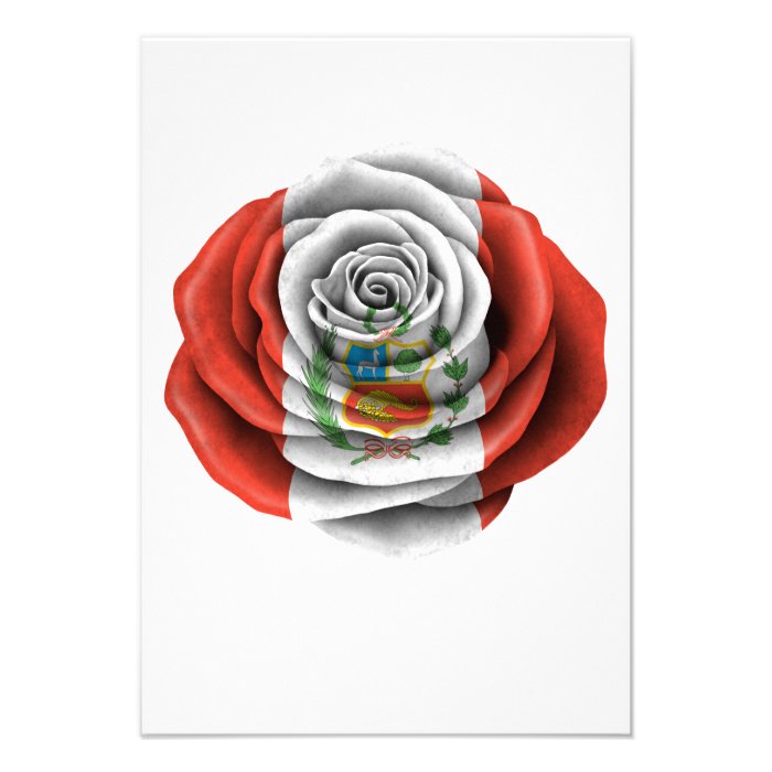 Peruvian Rose Flag Custom Invite