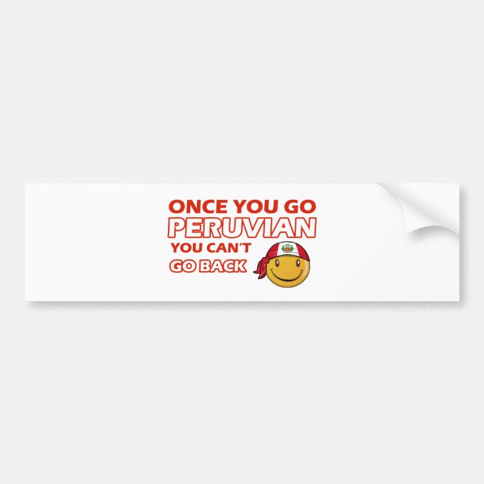 Peruvian smiley designs bumper sticker