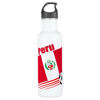 Peruvian Soccer Team Water Bottle by worldwidesoccer at Zazzle
