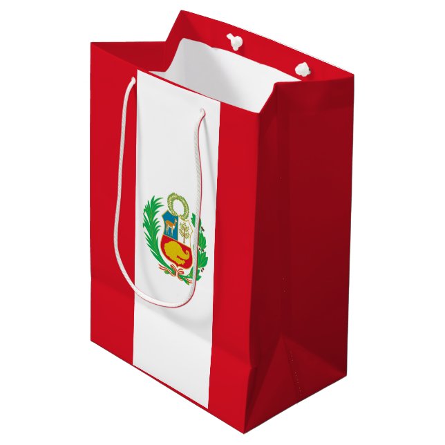 Peruvian state flag medium gift bag (Front Angled)