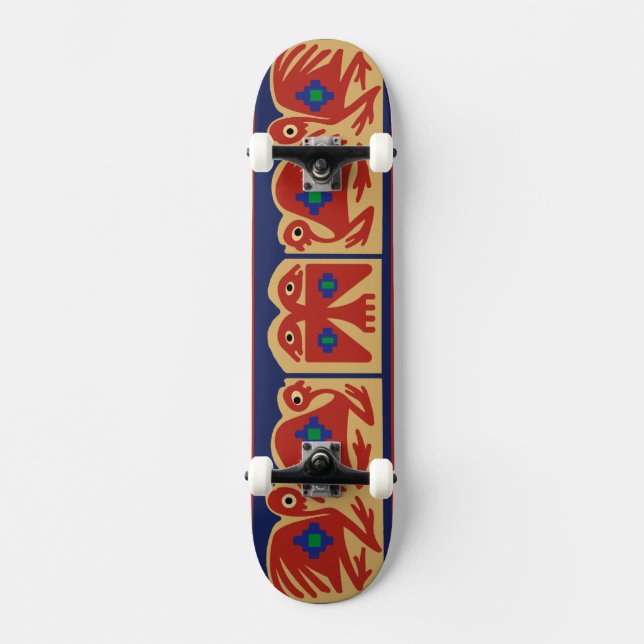 Peruvian Tribal Bird Skateboard Deck (Front)