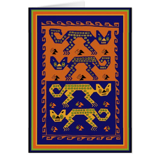 Peruvian Tribal Cats Cards (Front)