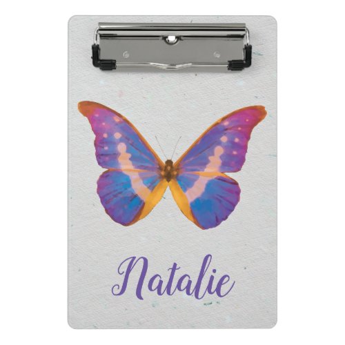 Peruvian Watercolor Butterfly Mini Clipboard