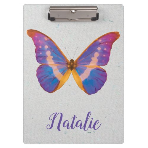 Peruvian Watercolor Butterfly Pocket Folder Clipboard