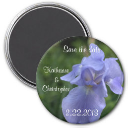 Perwinkle Iris Save the Date Wedding Magnets