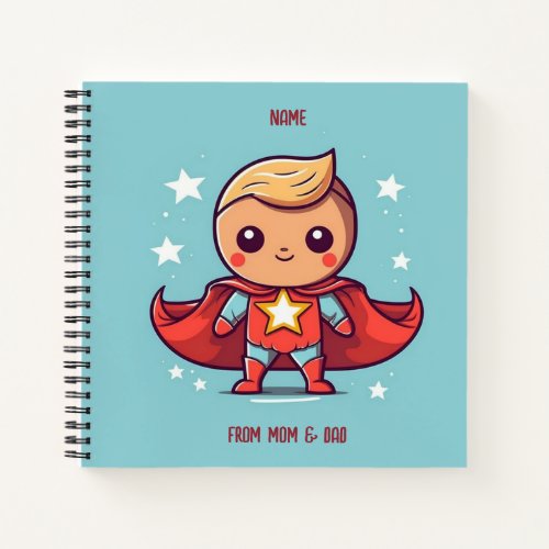 PERZONALIZED SUPER HERO NOTEBOOK