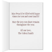 Pesach - 4 cups of wine cards (Inside (Right))