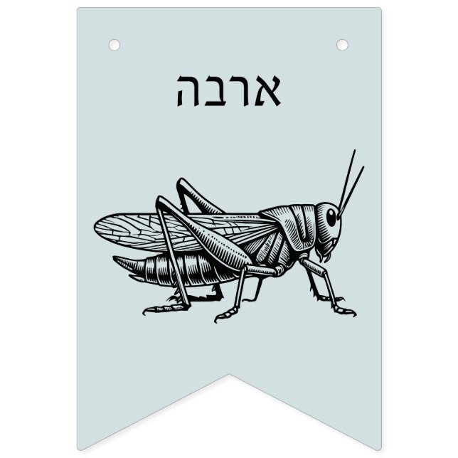 Pesach Plagues for Seder Bunting Flags (Eleventh Flag)