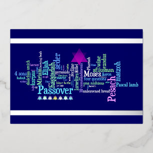 Pesach Words Passover Card