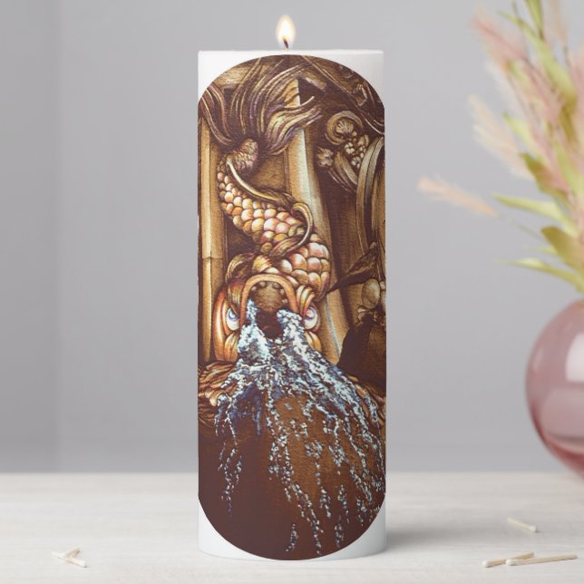 Pesca Pillar Candle (In Situ)
