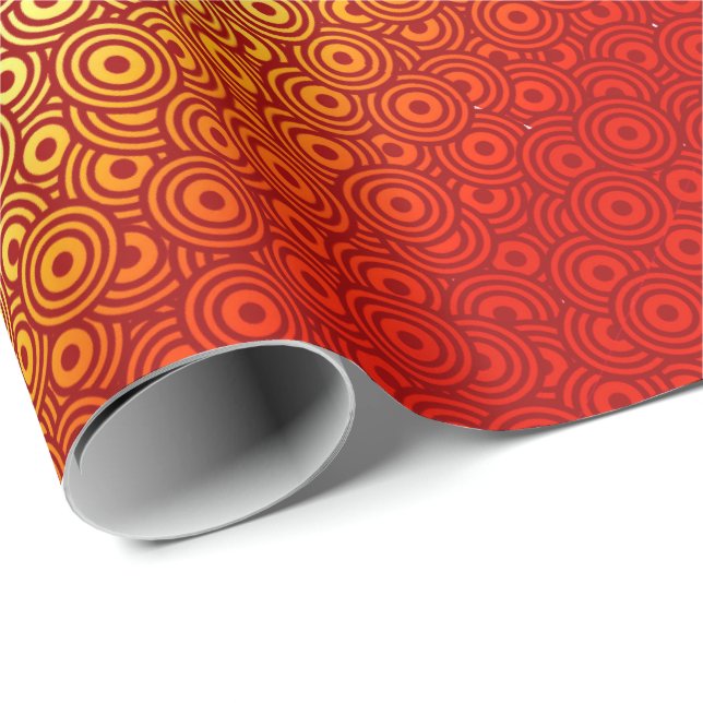 Pescara Fire Red Yellow Wrapping Paper (Roll Corner)
